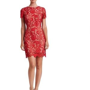 Dress the Population Red Crochet Dress - Nordstrom